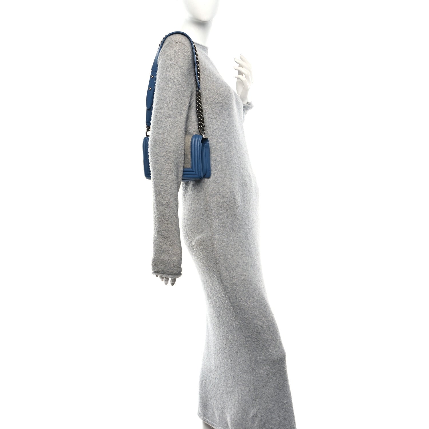 Chanel Galuchat Stingray Small Boy Flap Blue 2 of 13