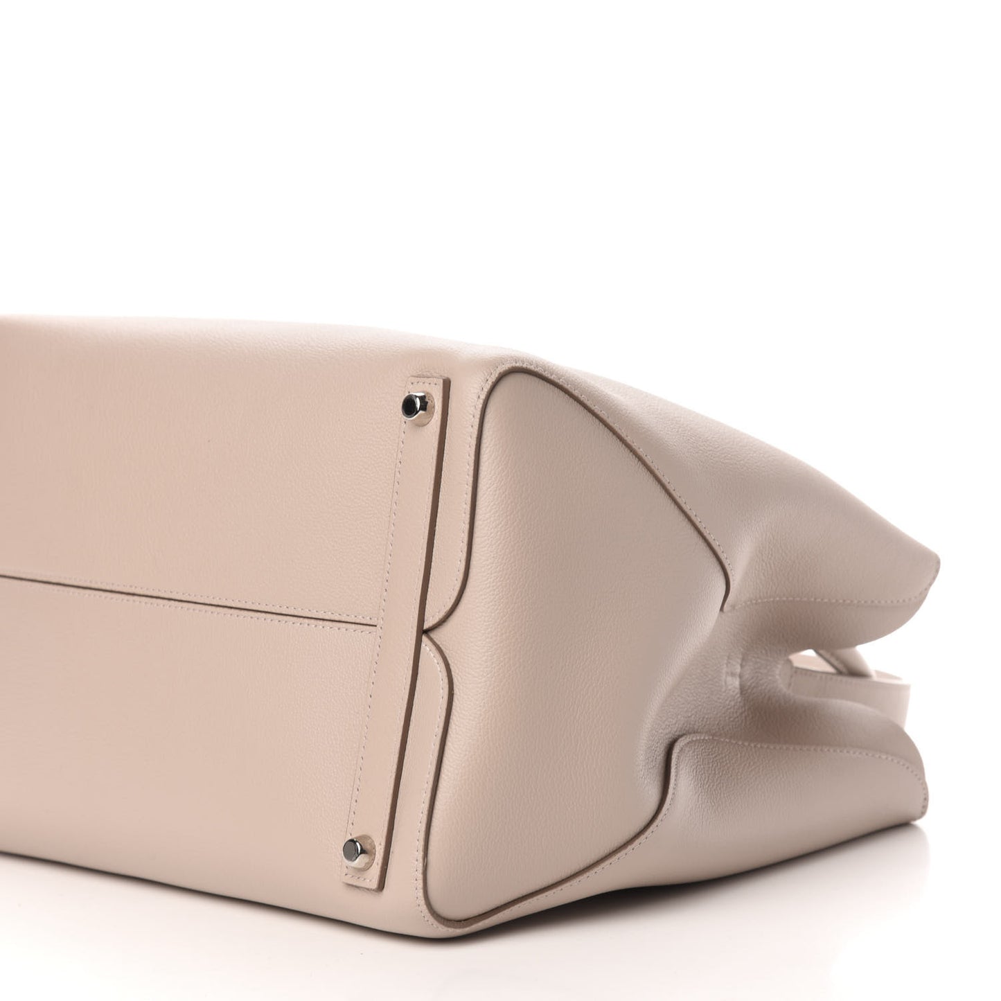 Supple Grained Calfskin Large Open Bar Tote Rose Poudre
