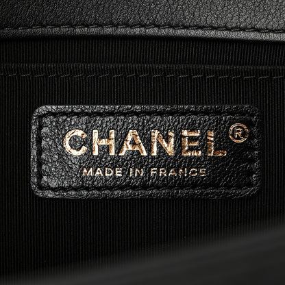 Chanel Lambskin Chevron Quilted Medium Boy Flap Black 6 of 10