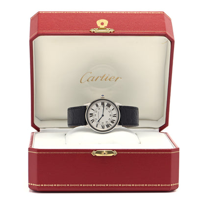 Cartier Stainless Steel Alligator 36mm Ronde Solo Quartz Watch 5 of 5