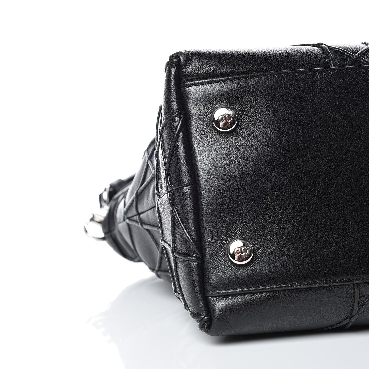 Christian Dior Lambskin Cannage Medium Granville Tote Black 11 of 20