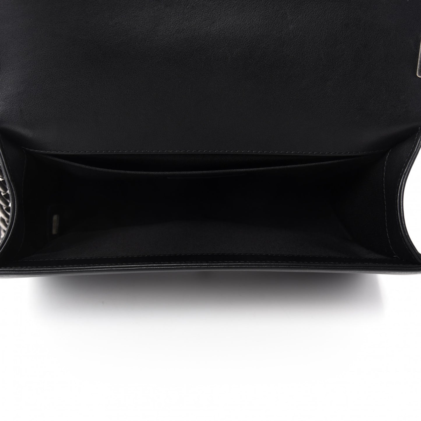 Calfskin Quilted Medium Boy Flap Black