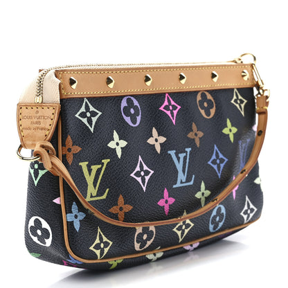 Louis Vuitton Monogram Multicolor Pochette Accessories Black 3 of 11