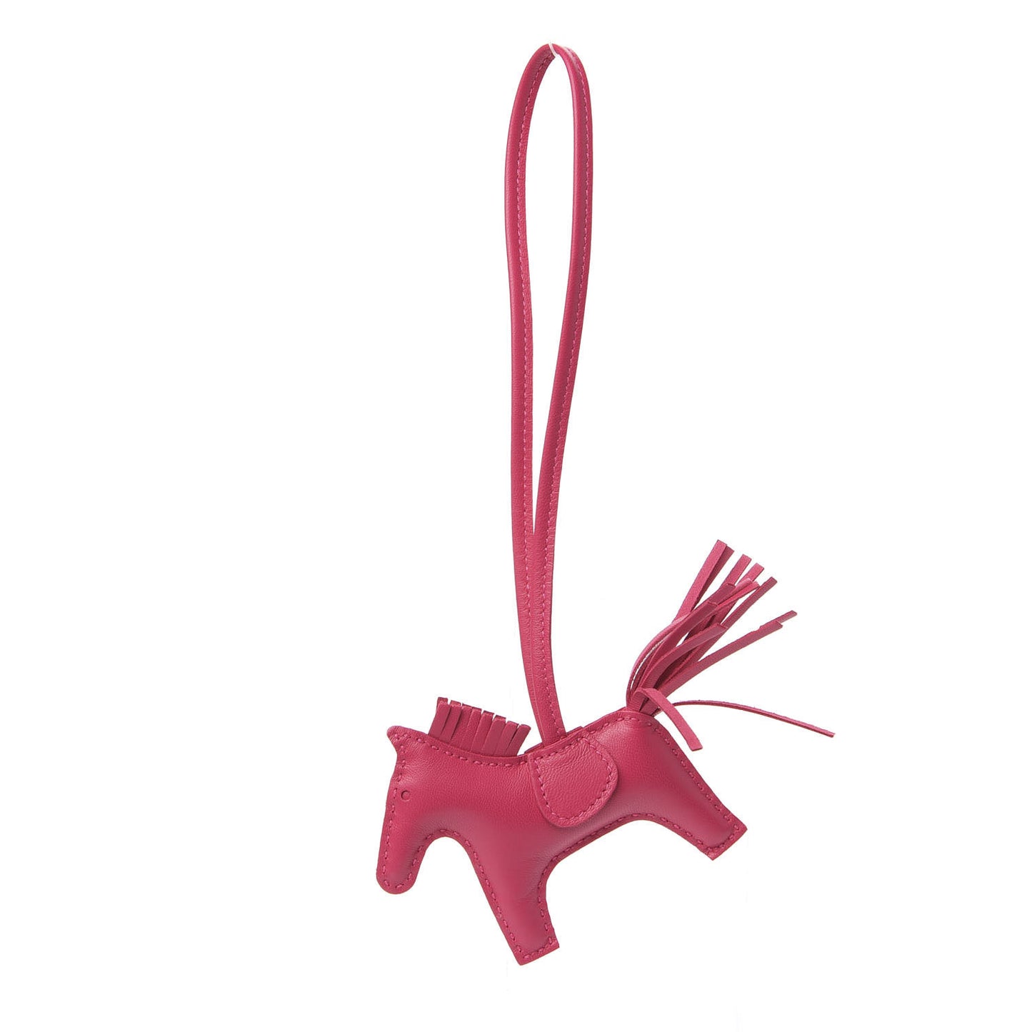 Milo Lambskin Grigri Rodeo Horse Bag Charm PM Rose Mexico
