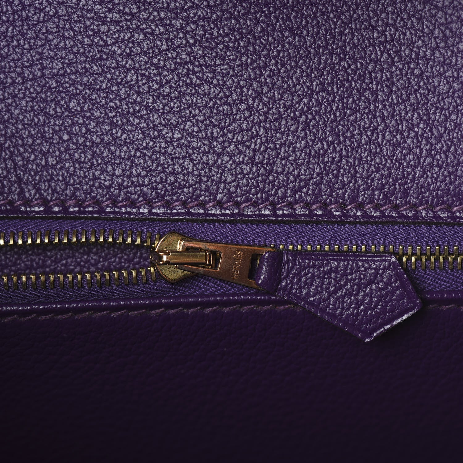 Hermes Chevre Mysore Horseshoe Birkin 30 Rose Tyrien Ultraviolet 14 of 35