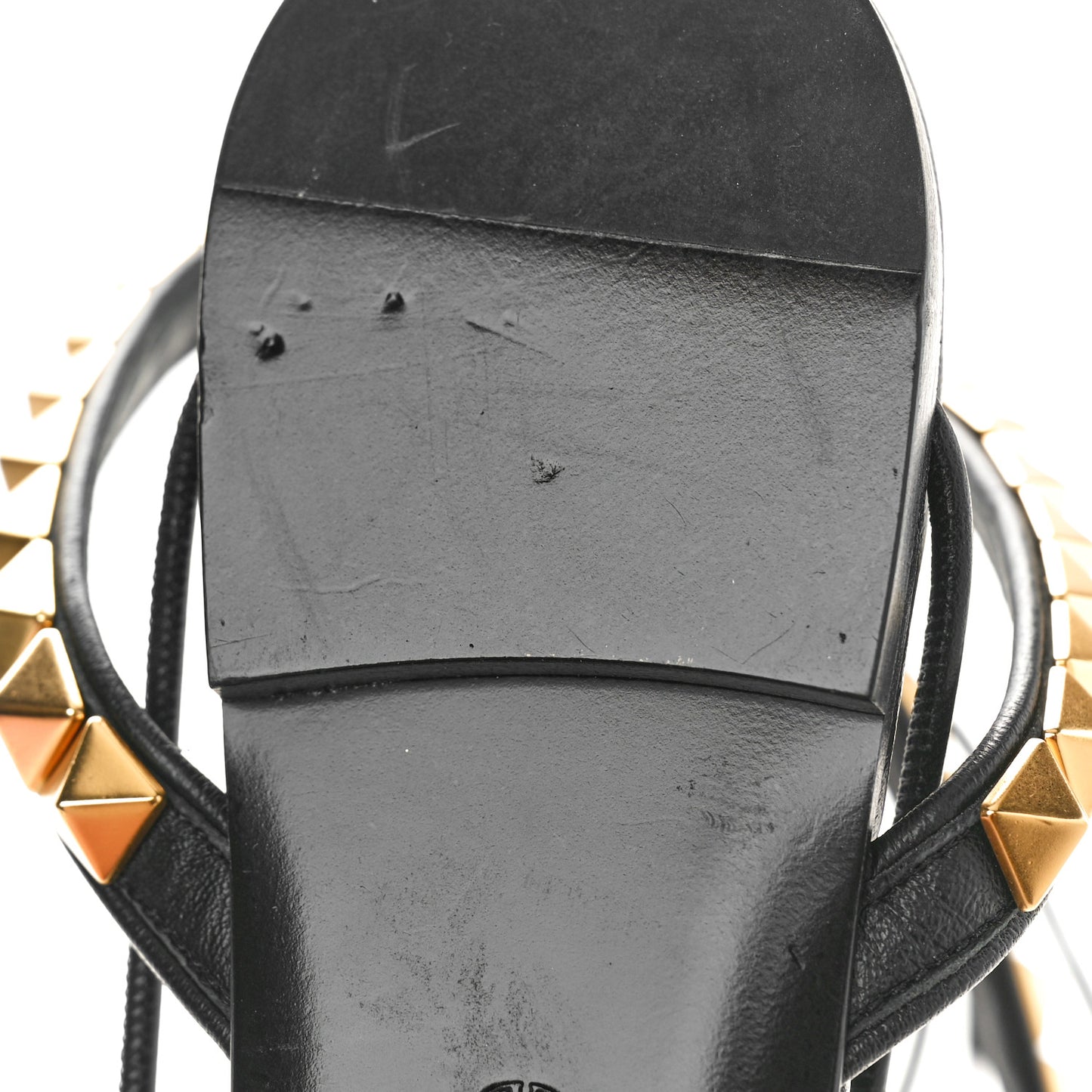 Calfskin Rockstud No Limit Gladiator Flat Sandals 40.5 Black