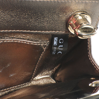 Gucci Metallic Calfskin Britt Clutch Pewter 8 of 8