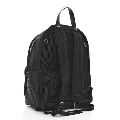 Prada Nylon Tessuto Logo Patch Backpack Black 3 of 10
