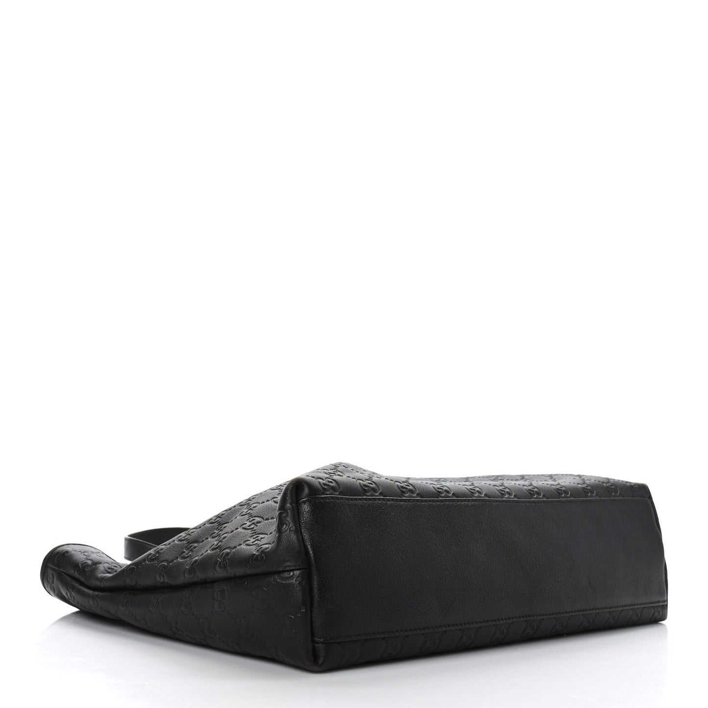 Guccissima Medium Zippered Shopping Tote Black