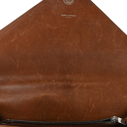 Saint Laurent Calfskin Matelasse Chevron Monogram Large College Bag Cognac 11 of 11
