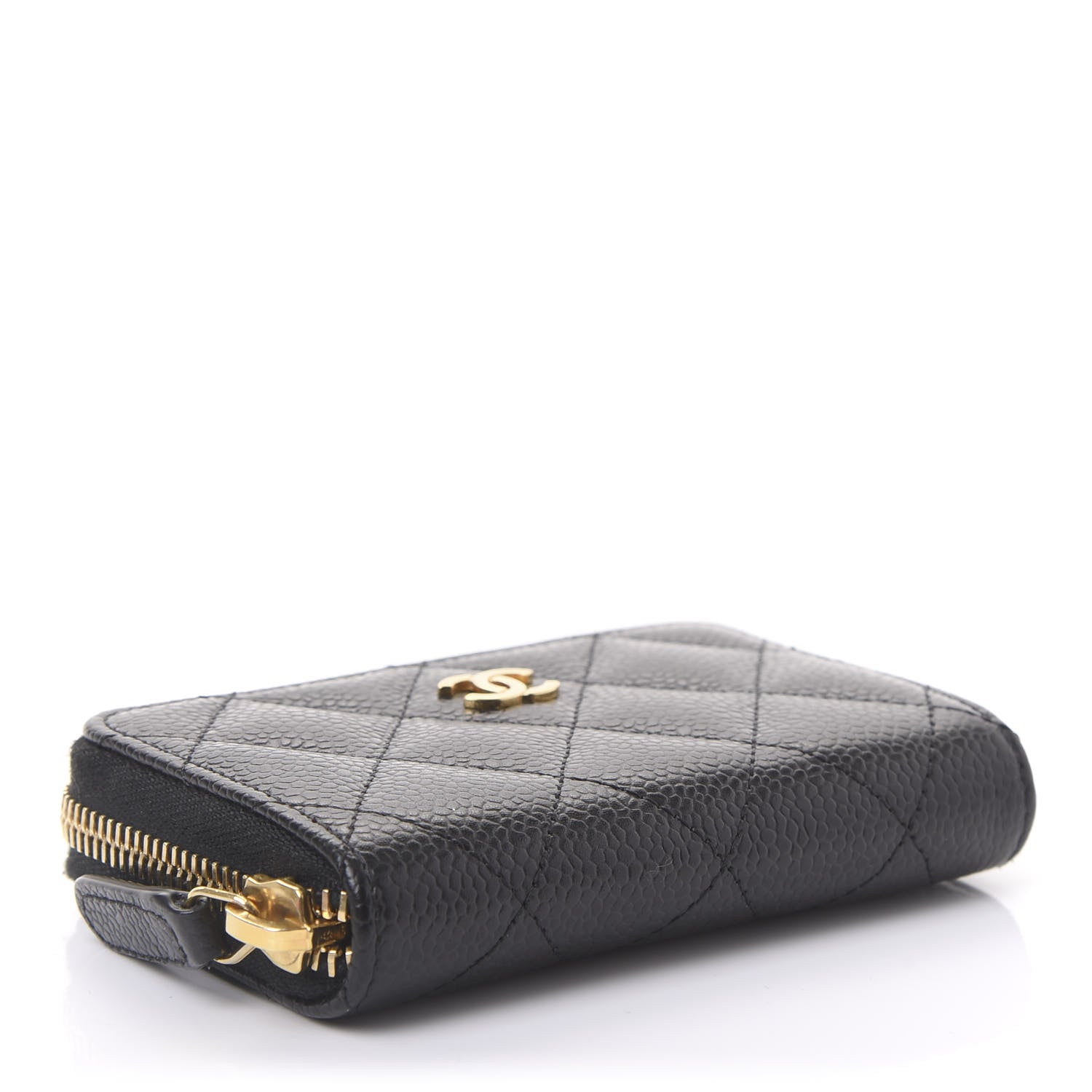 Chanel Caviar Quilted Zip Coin Purse Black 4 of 11