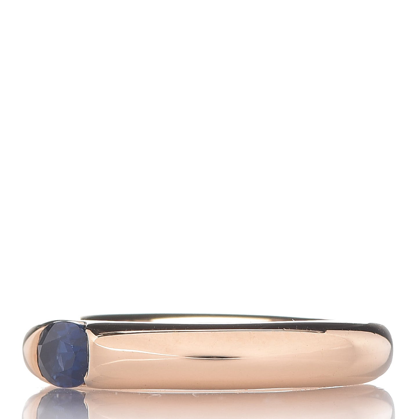18K Yellow Gold Blue Sapphire Ellipse Oval Cut Ring 51 5.75