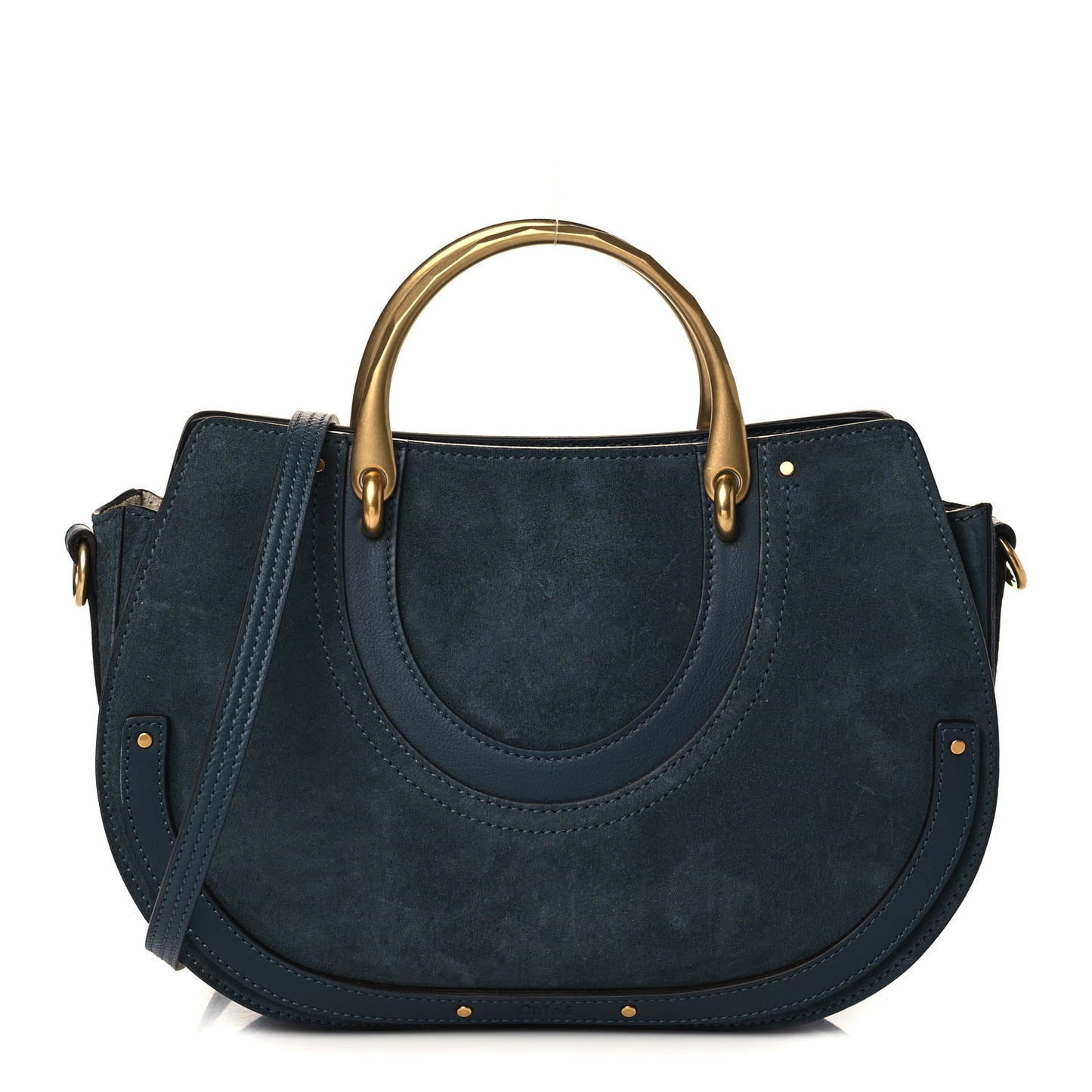 Calfskin Suede Medium Pixie Shoulder Bag Intense Green