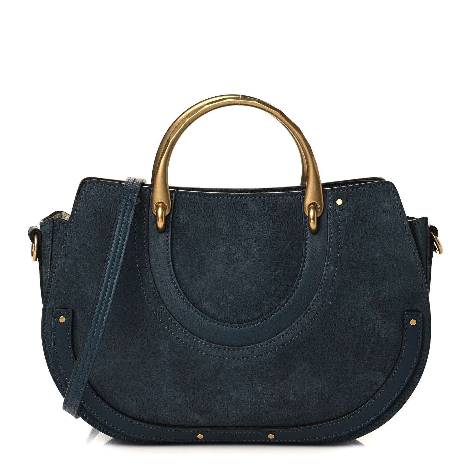 Chloe Calfskin Suede Medium Pixie Shoulder Bag Intense Green 1 of 5