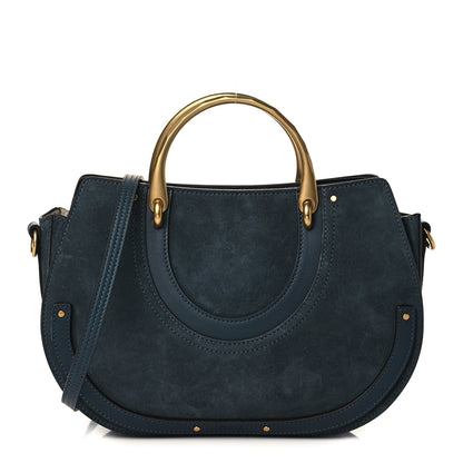 Chloe Calfskin Suede Medium Pixie Shoulder Bag Intense Green 1 of 5