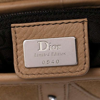 Christian Dior Suede Crystal Studded Saddle Bag Brown 6 of 18