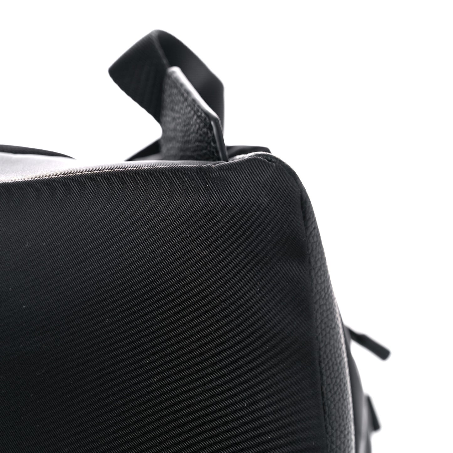 Nylon Grained Calfskin Watson Diaper Bag Black
