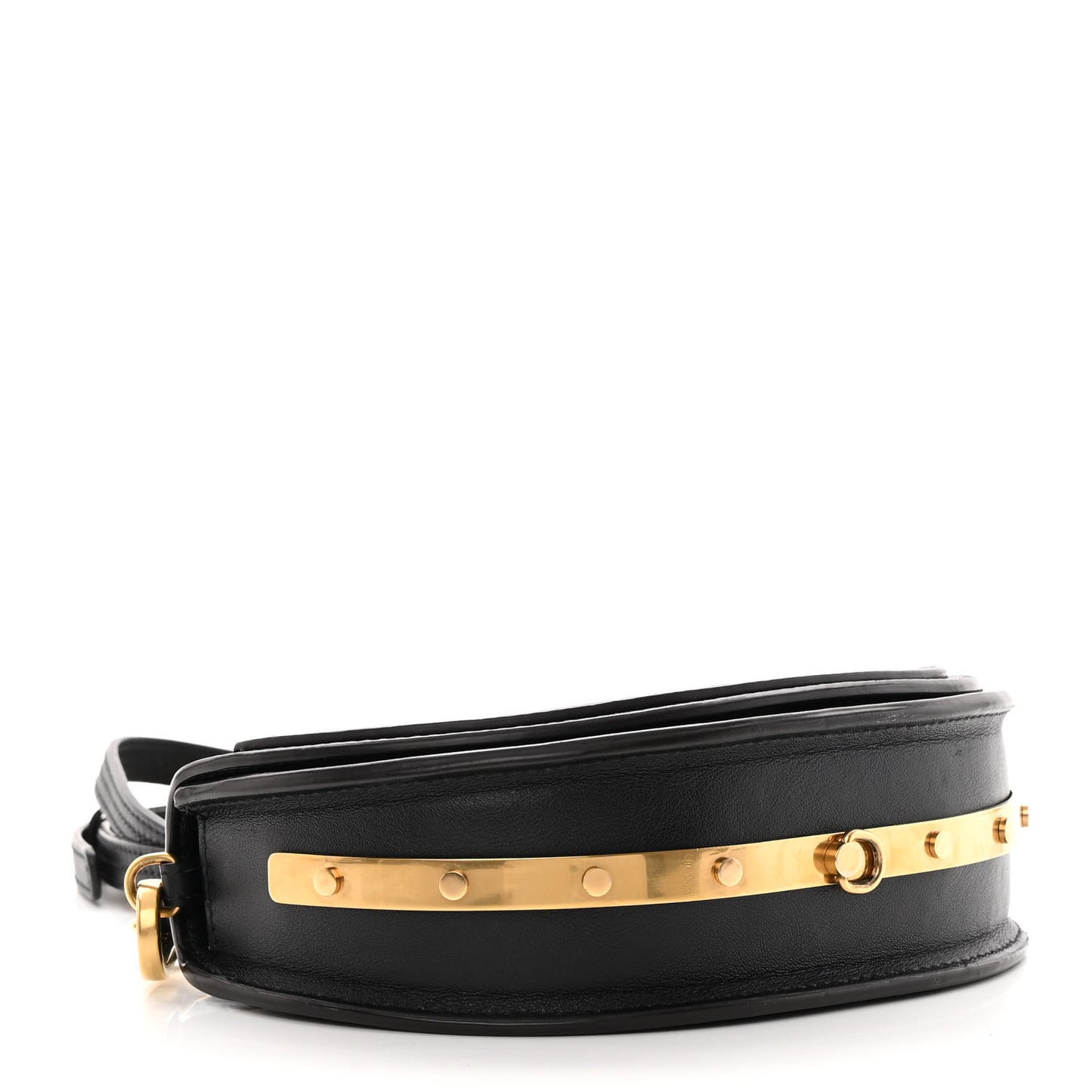 Calfskin Small Nile Bracelet Minaudiere Bag Black