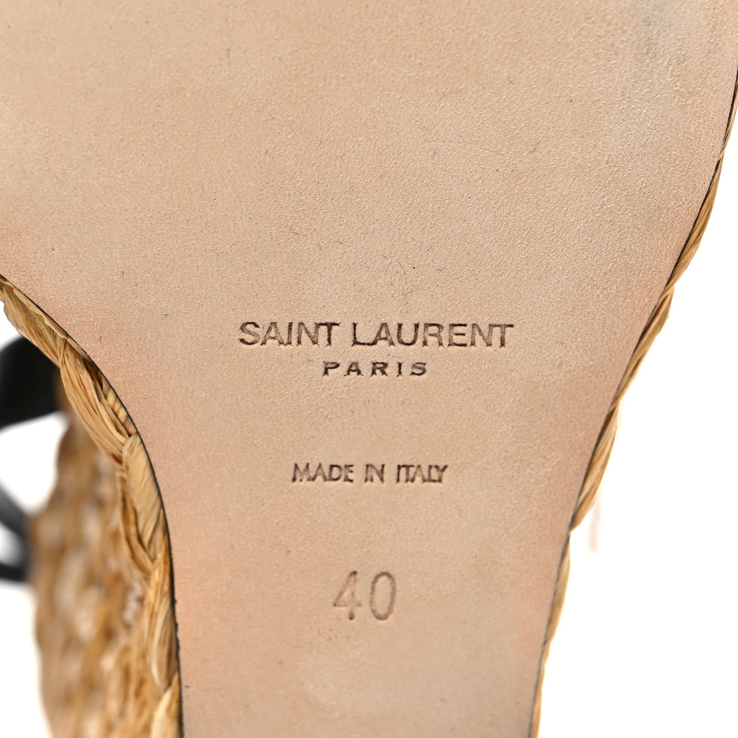 Calfskin Paloma Espadrille 95 Wedges 40 Black
