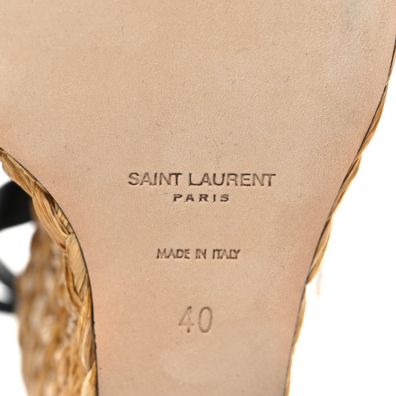 Saint Laurent Calfskin Paloma Espadrille 95 Wedges 40 Black 6 of 9