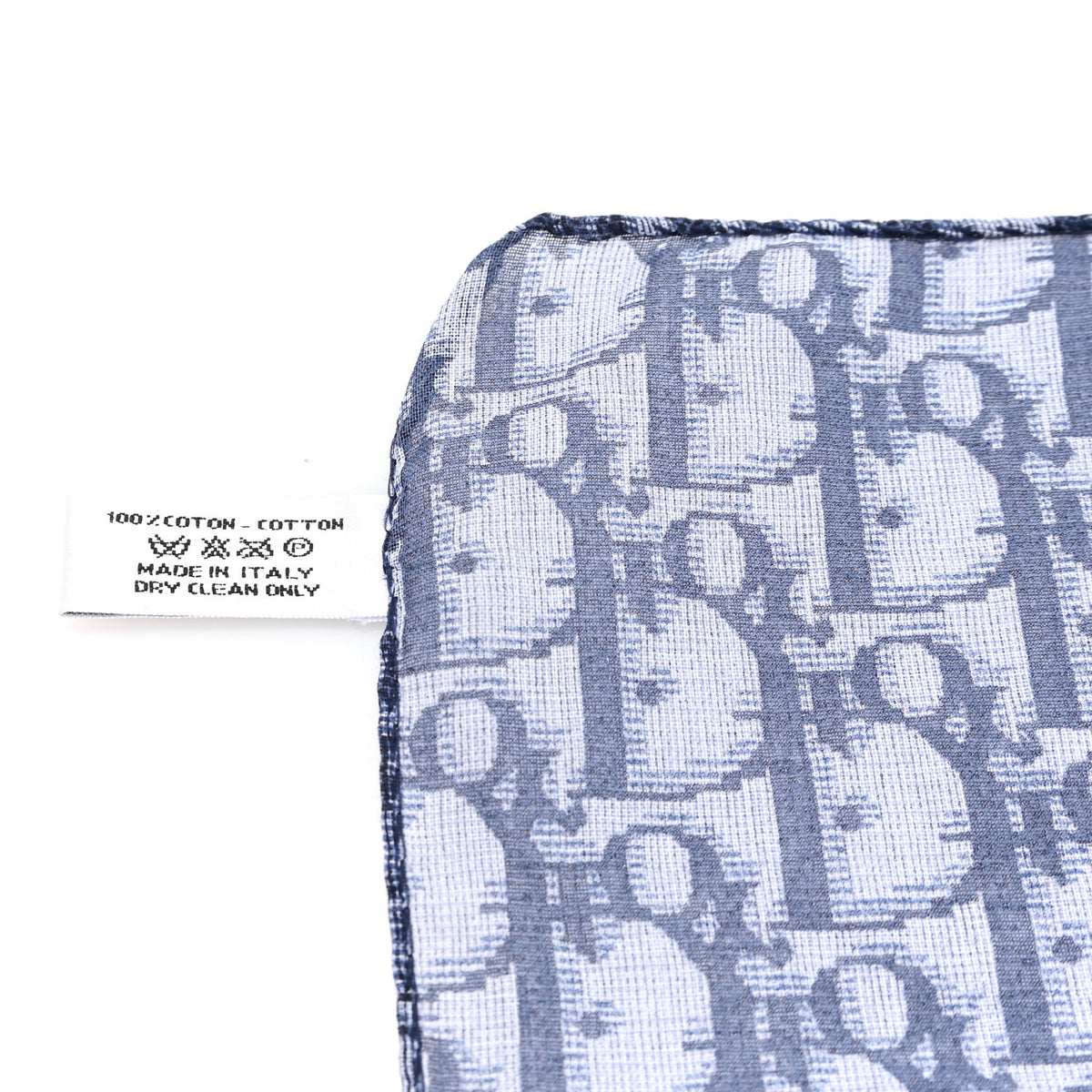 Oblique Square Scarf Bleu Marine