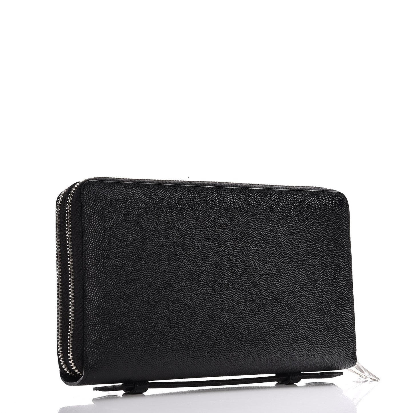 Grain De Poudre Classic Zip Around Travel Organizer Wallet Black