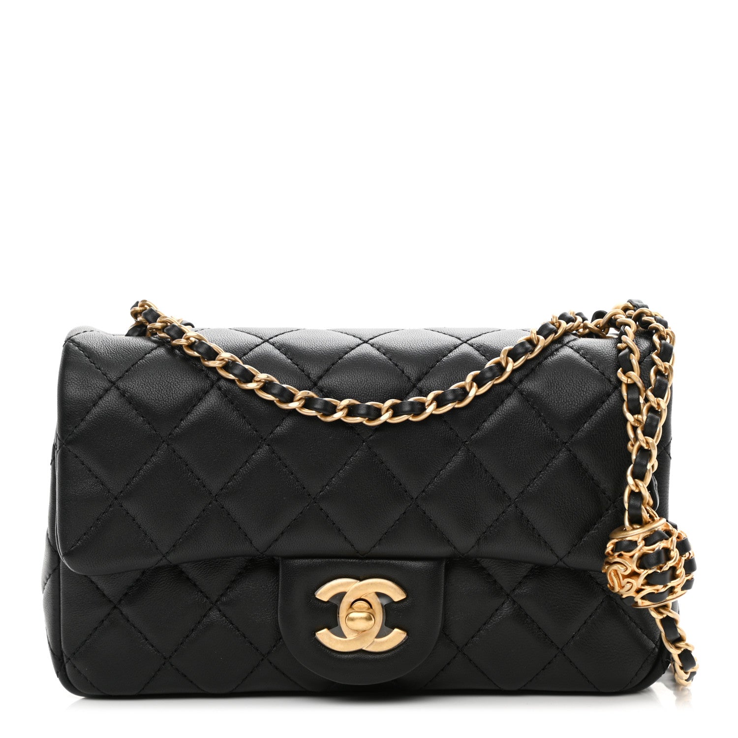 Chanel Lambskin Quilted Mini Rectangular Pearl Crush Flap Black 1 of 11