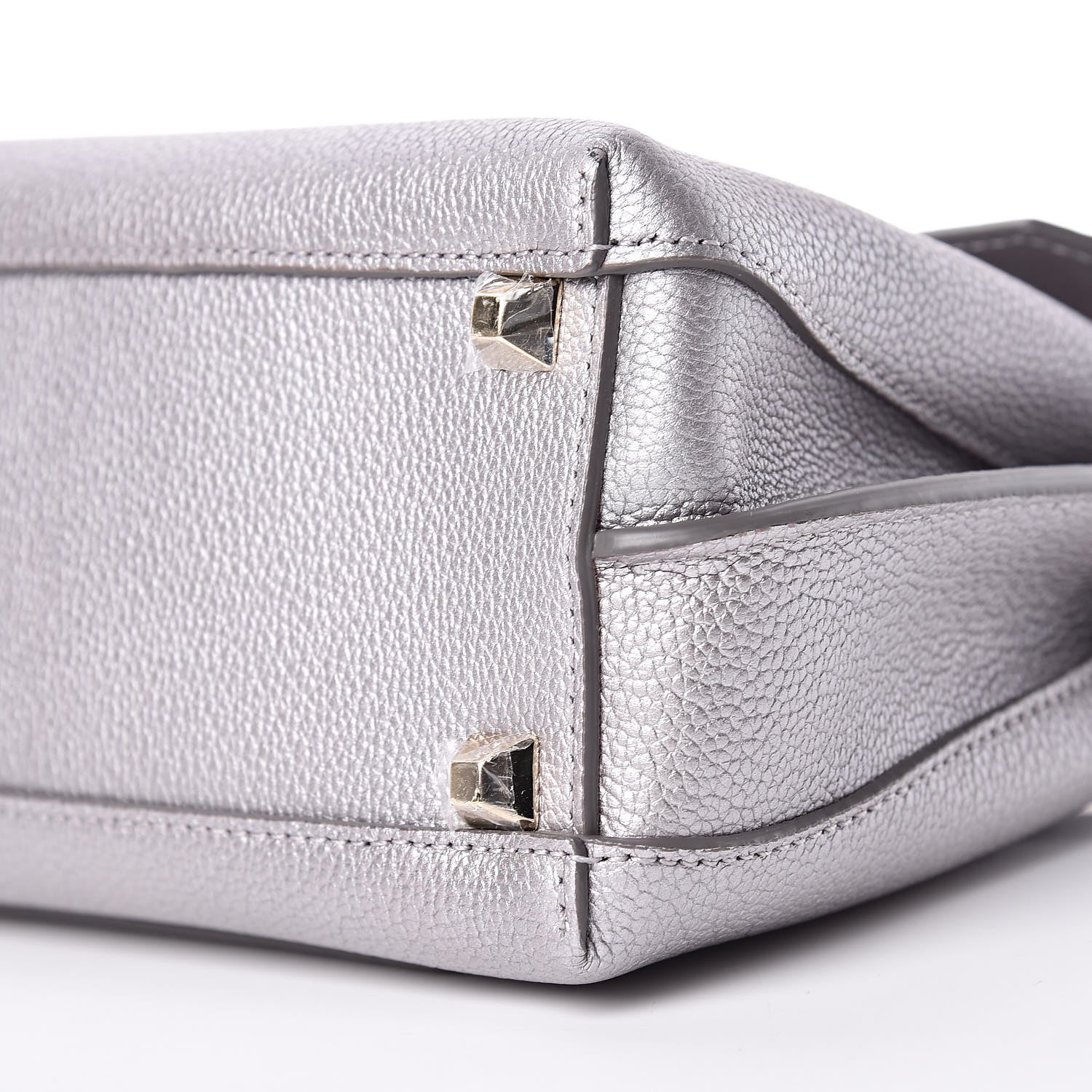 MCM Metallic Grained Calfskin Mini Milla Crossbody Silver 11 of 11