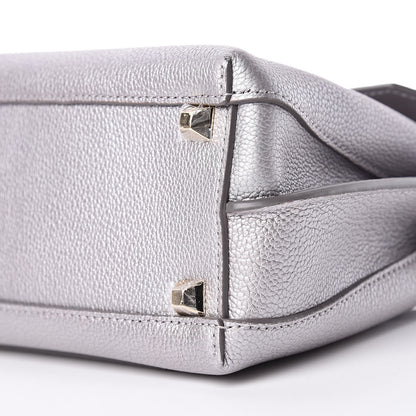 MCM Metallic Grained Calfskin Mini Milla Crossbody Silver 11 of 11