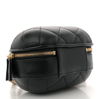 Chanel Lambskin Quilted CC Bubble Vanity Case With Chain Black 4 of 10