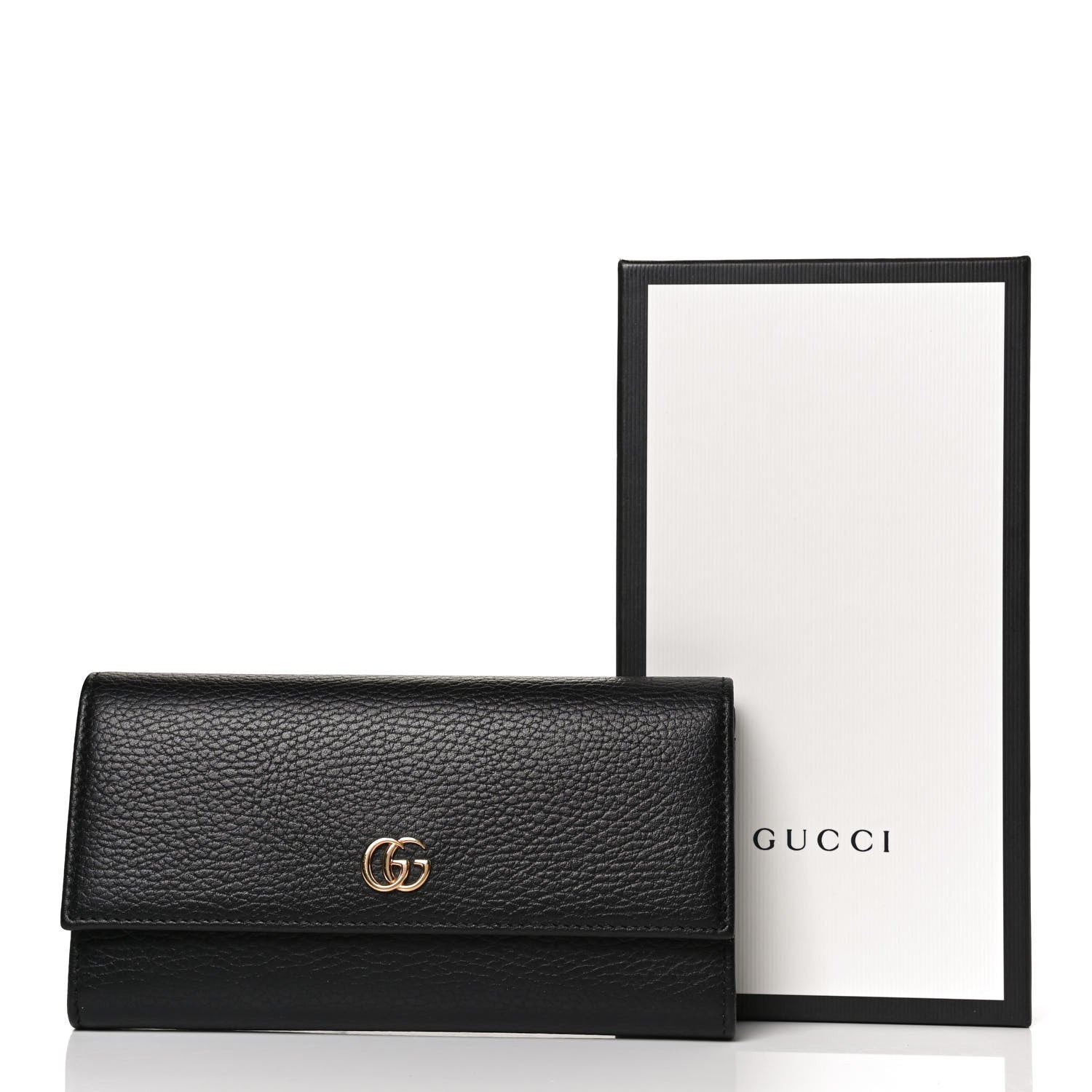 Gucci Dollar Calfskin GG Marmont Continental Wallet Black 11 of 11