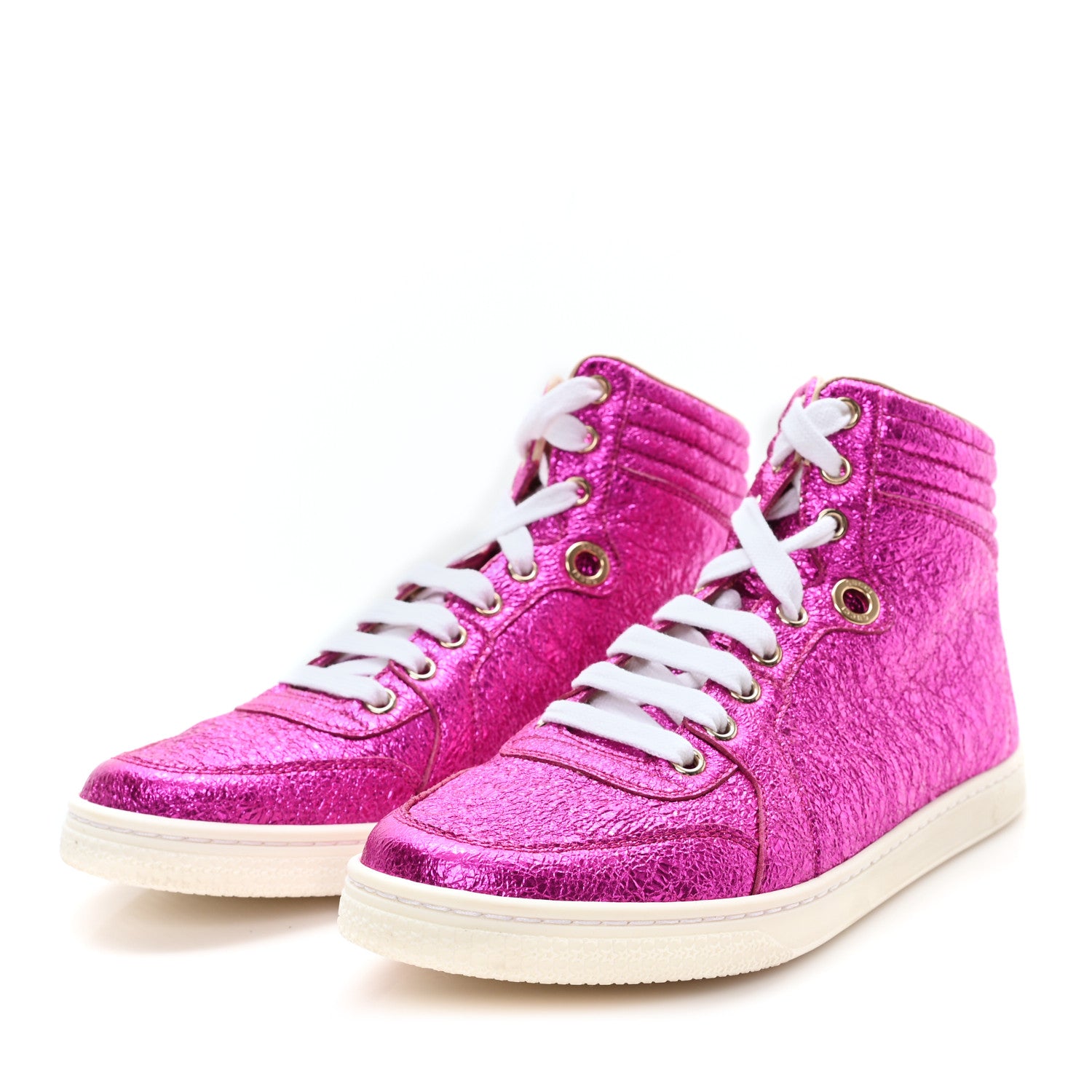 Gucci Galassia Womens High Top Sneakers 36.5 Fuxia 4 of 10