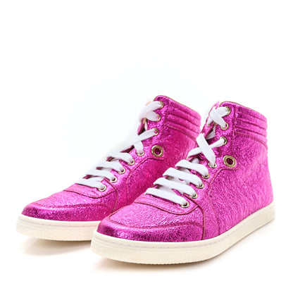 Gucci Galassia Womens High Top Sneakers 36.5 Fuxia 4 of 10