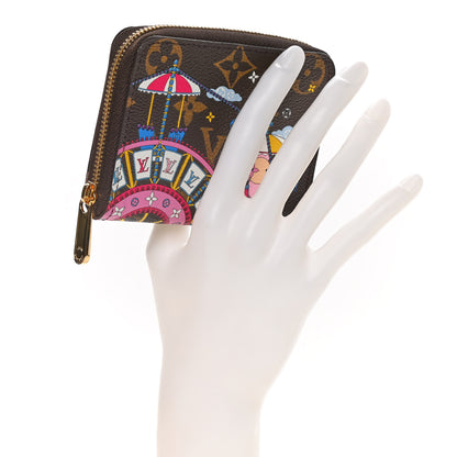 Louis Vuitton Monogram 2020 Christmas Animation Big Wheel Zippy Coin Purse Rose Ballerine 2 of 7