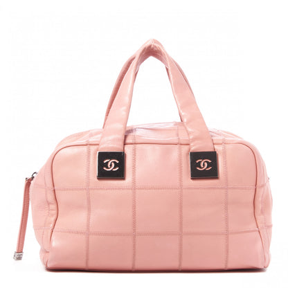 Chanel Caviar Square Stitched Bowler Pink 1 of 9