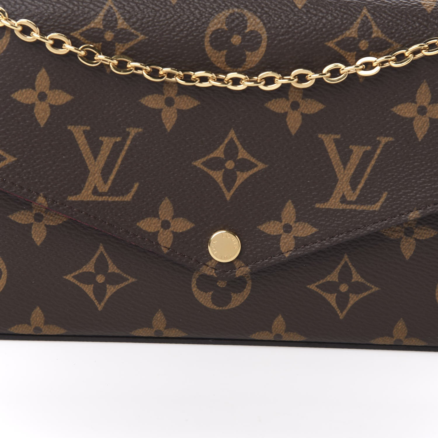 Louis Vuitton Monogram Pochette Felicie Chain Wallet Fuchsia 10 of 11
