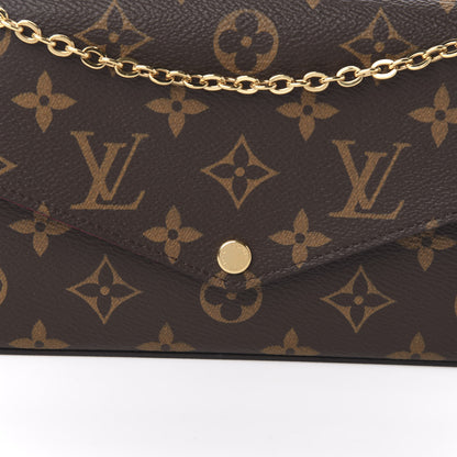 Louis Vuitton Monogram Pochette Felicie Chain Wallet Fuchsia 10 of 11