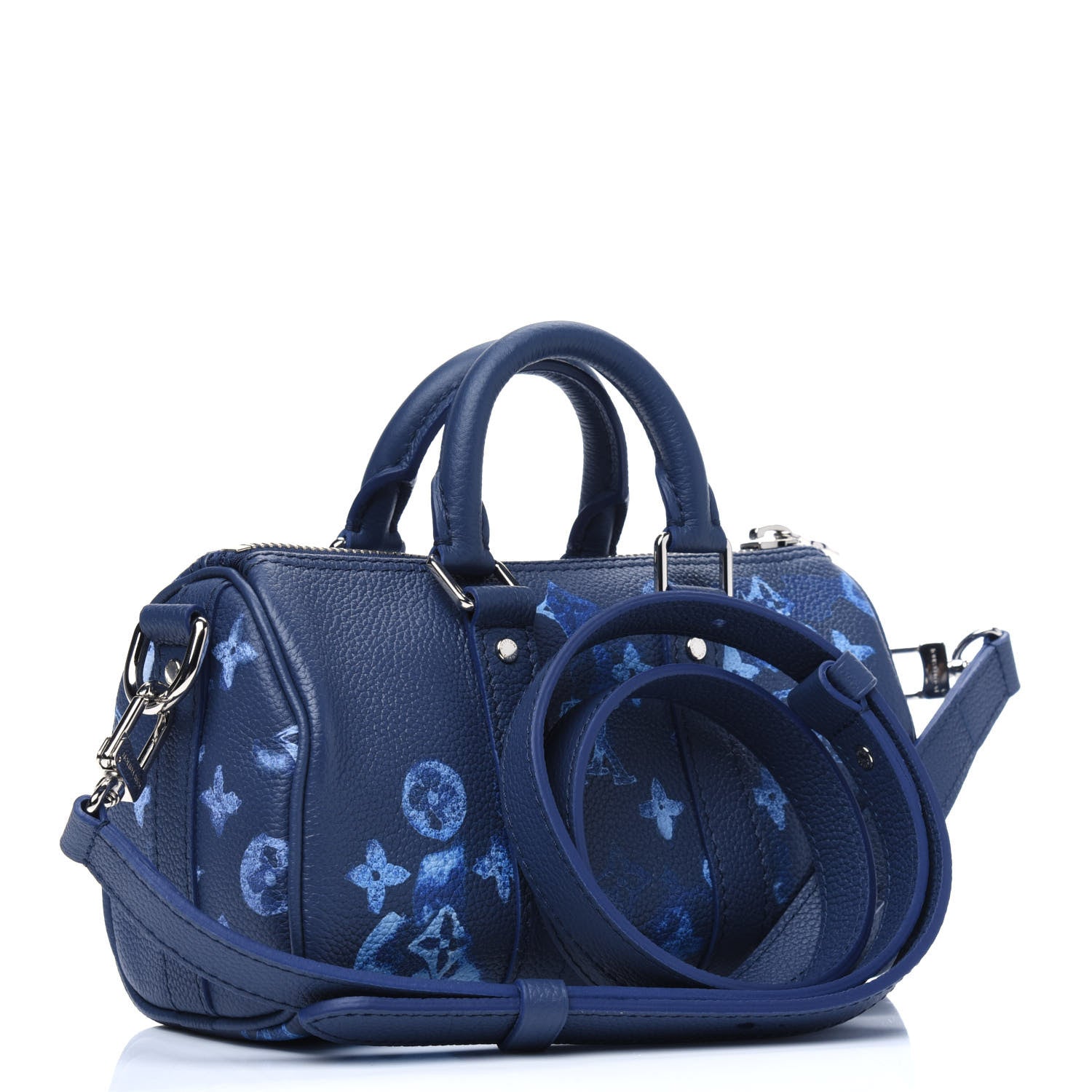 Louis Vuitton Monogram Ink Watercolor Keepall XS Blue 4 of 10