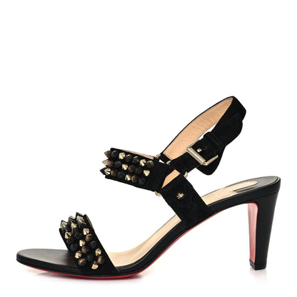 Christian Louboutin Veau Velours Bikee Bike 70 Sandals 36.5 Black 1 of 8