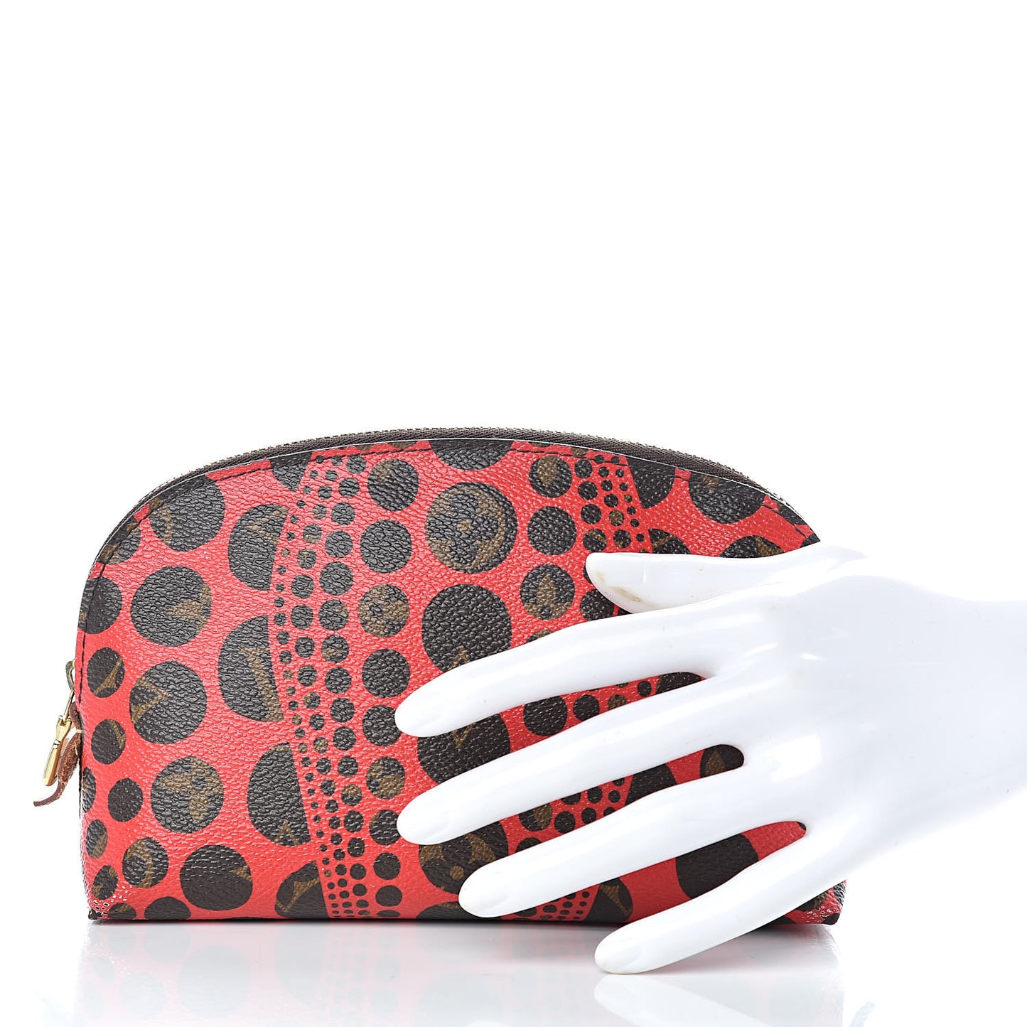 Monogram Kusama Pumpkin Dots Cosmetic Pouch Red