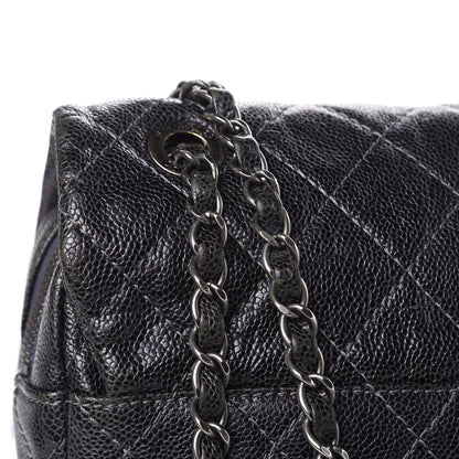 Chanel Iridescent Caviar Quilted Large Chic Flap Dark Grey 17 of 19