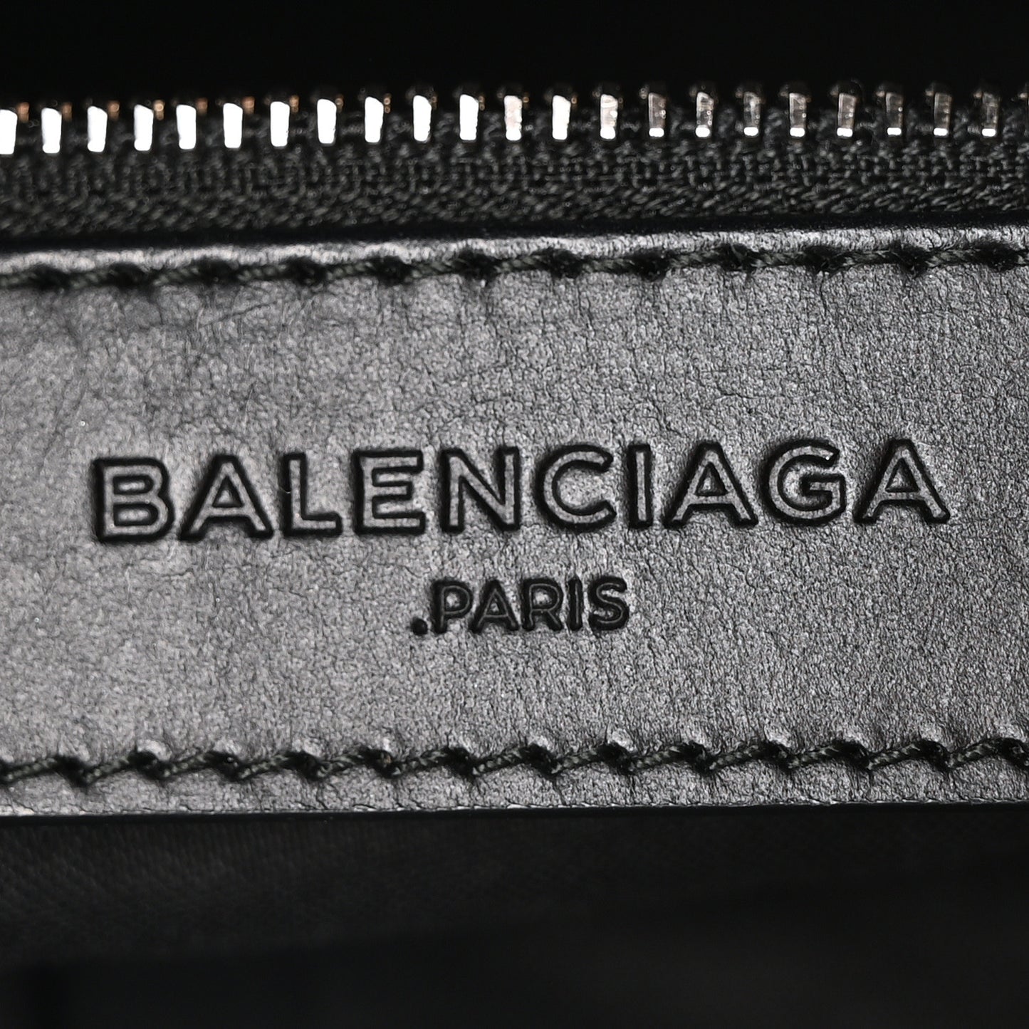 Calfskin Twill Classic Hardware Perforated City Black White