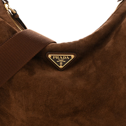 Prada Suede Large Explore Shoulder Bag Cocoa Brown 14 of 23