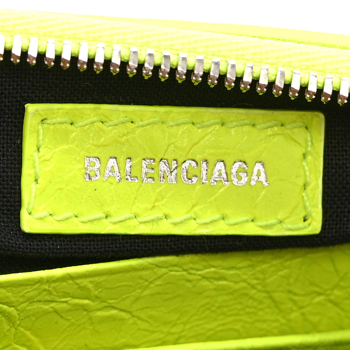 Balenciaga Agneau Arena Le Cagole Mini Purse With Chain Fluo Yellow 6 of 10