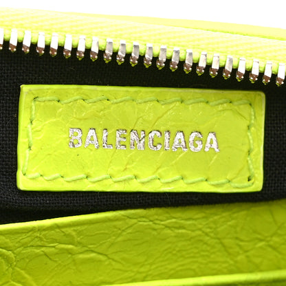 Balenciaga Agneau Arena Le Cagole Mini Purse With Chain Fluo Yellow 6 of 10