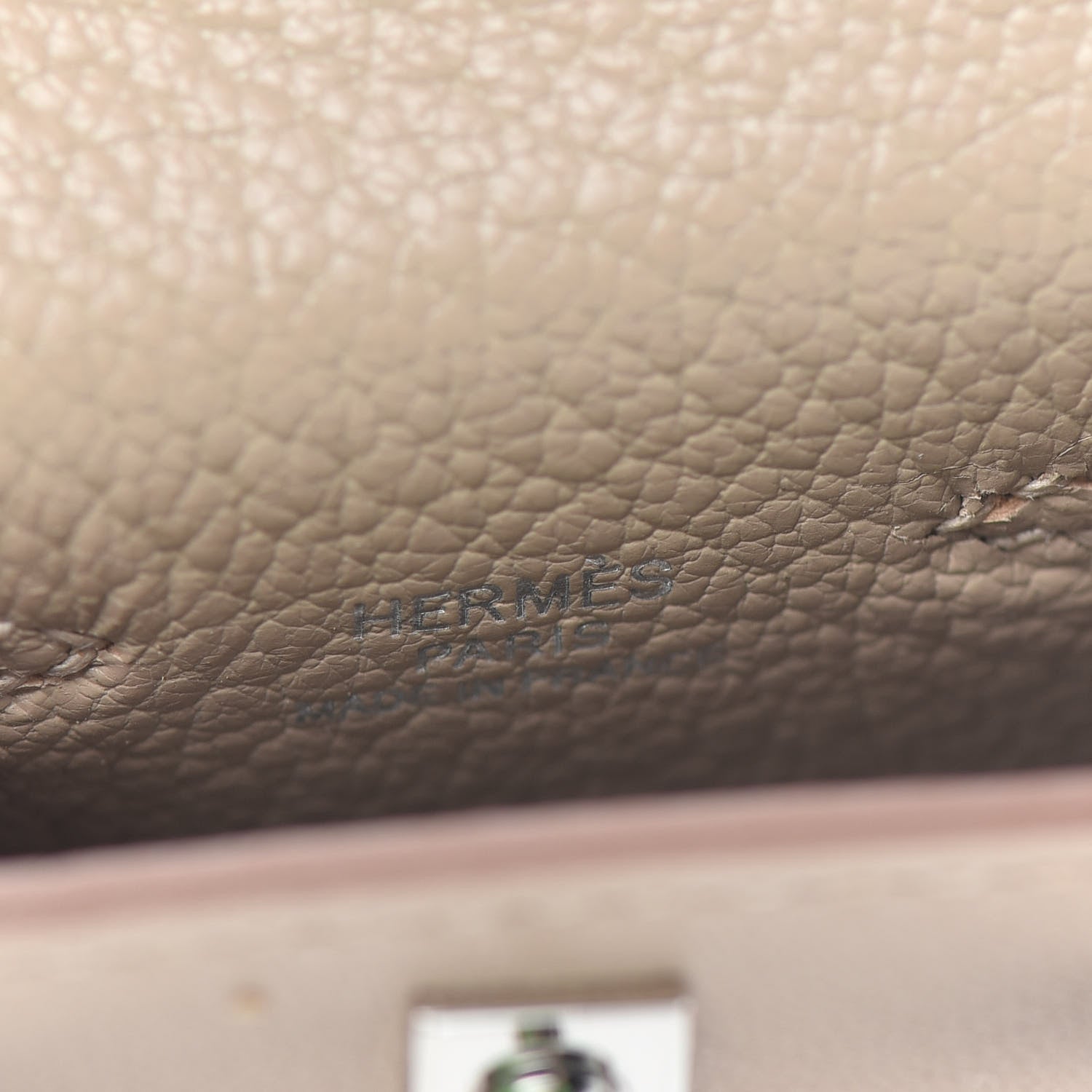 Hermes Tadelakt Mini Kelly Twilly Bag Charm Argile 4 of 5