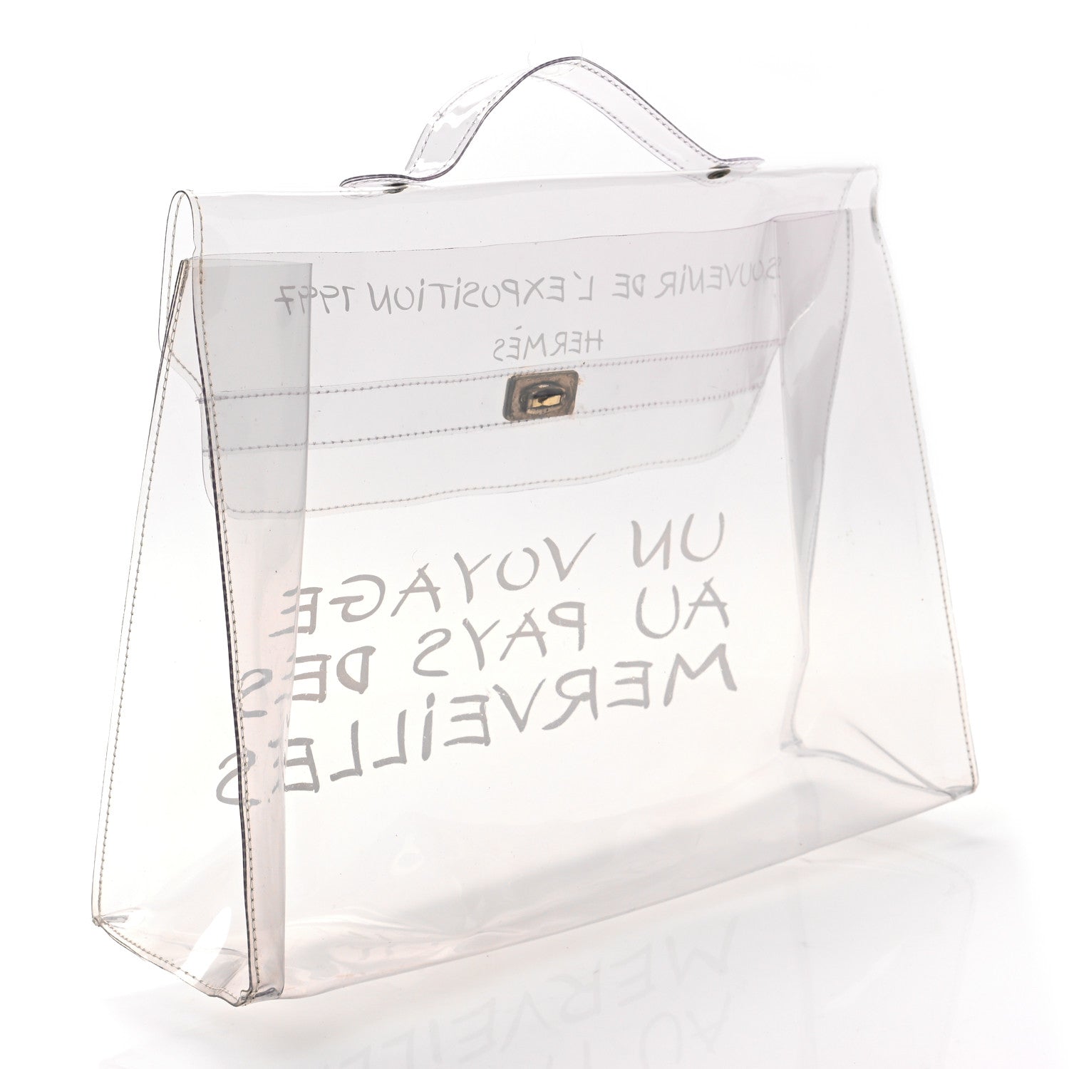 Hermes Vinyl Souvenir De L'Exposition Kelly Transparent 3 of 8