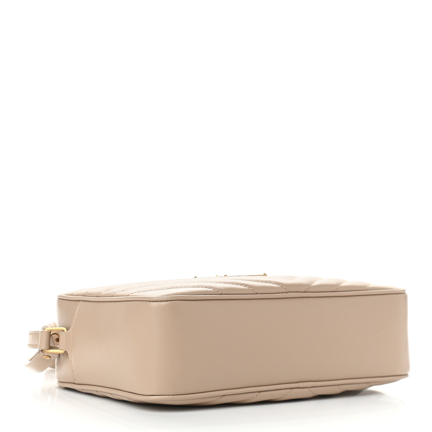 Saint Laurent Calfskin Matelasse Monogram Lou Camera Bag Dark Beige 4 of 9