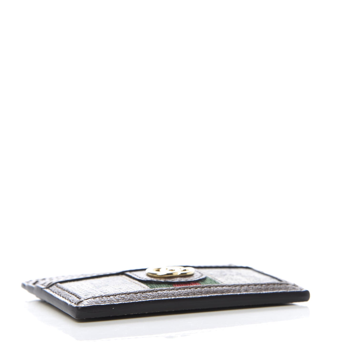 GG Supreme Monogram Ophidia Card Holder Brown