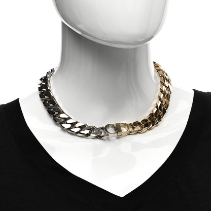 Christian Dior Metal Danseuse Etoile Chain Choker Necklace Gold Silver 2 of 4
